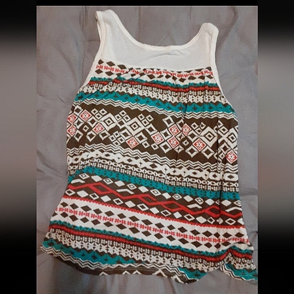 Tribal Print Sleeveless Top